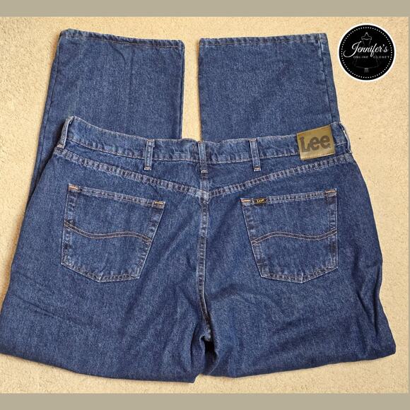 Lee Men's Relaxed Fit Fleece Lined Straight Leg Jeans Size 42 x 30 - Picture 3 of 8